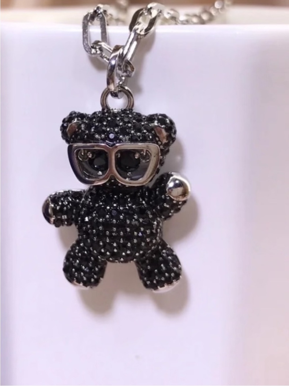 Swarovski teddy necklace